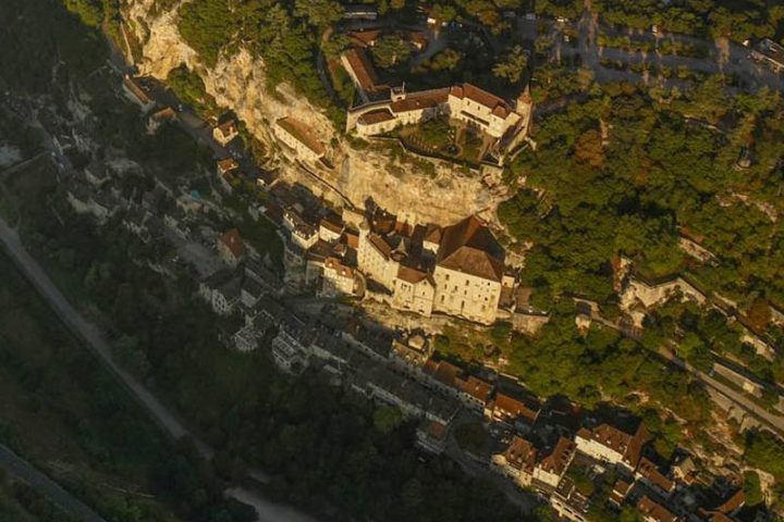 Vue en drone de Rocamadour